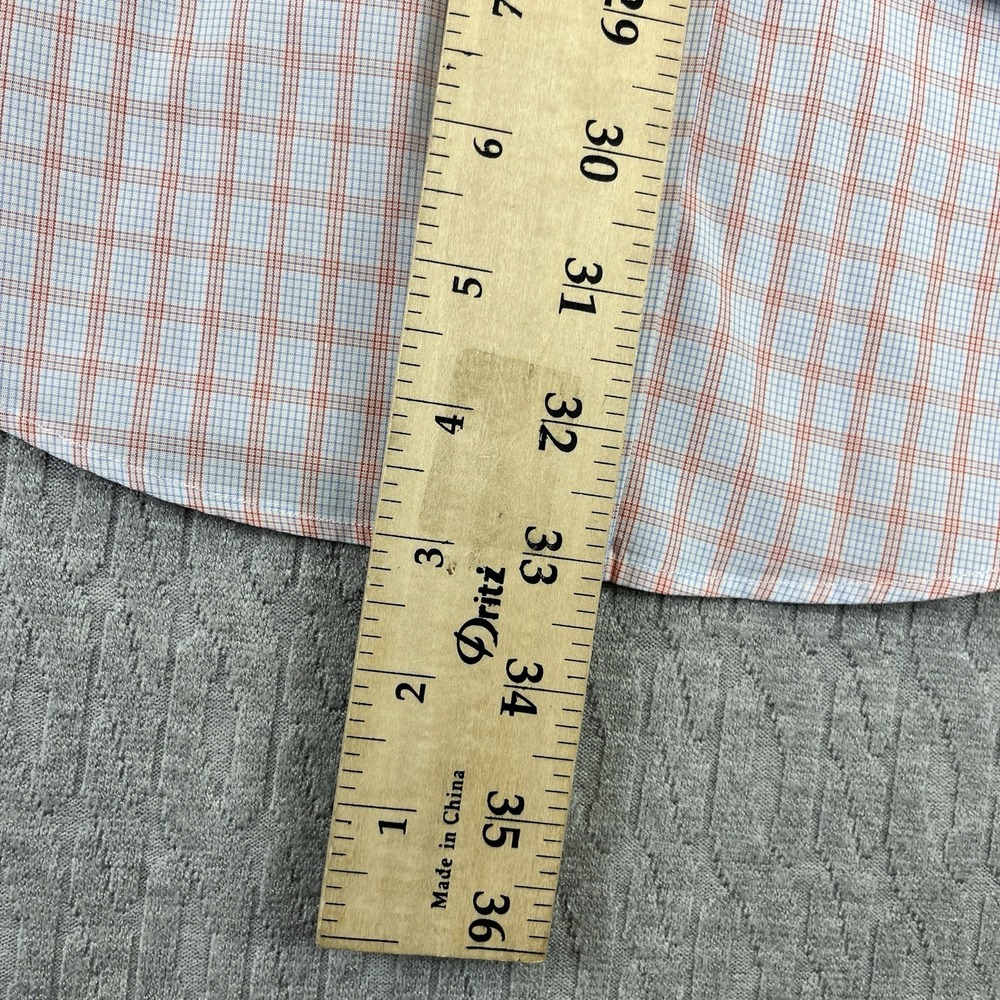 Brooks Brothers Dress Shirt Men L 16-32 Gingham Graph Check Slim Fit Cotton 346 - Picture 6 of 8